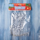 Украшение ёлочное "Сосулька фигурная" (набор 6 шт) 12,5х1 см, прозрачный (комплект 2 шт) - фото 25369978