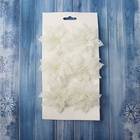 Ёлочные игрушки 6 шт. «Зимнее волшебство. Цветы заснеженные» пластик, резные, 7.5 см, белый 10499923