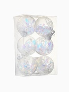 Ёлочные игрушки «Прозрачный лист», шары новогодние, d=8 см, набор 6 шт. - Фото 4