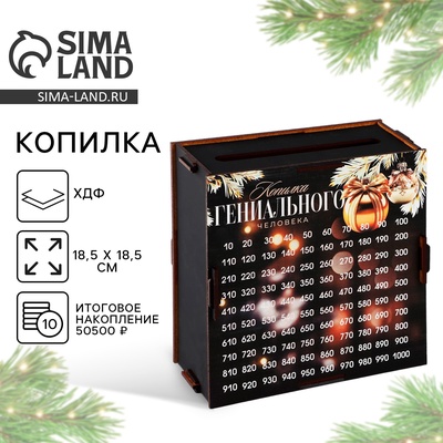 Копилка новогодняя «Гениального человека»