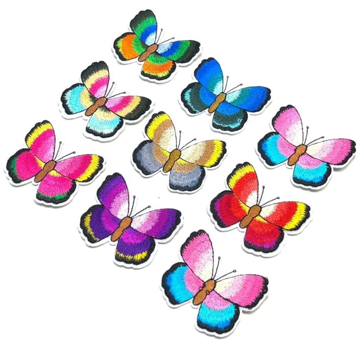 Термоаппликация ZZD «Радужная бабочка», размер 5x5 см - Фото 1