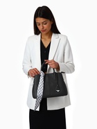 Сумка женская тоут TEXTURA на молнии, 29×11×23 см, однотонная, серая - Фото 16