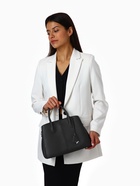 Сумка женская тоут TEXTURA на молнии, 29×11×23 см, однотонная, серая - фото 59821103