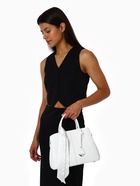 Сумка женская тоут TEXTURA на молнии, 29×11×23 см, однотонная, белая - Фото 16