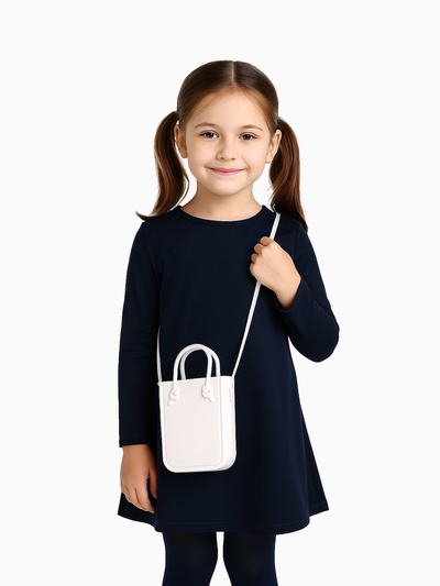 Сумка детская 13×3.5×16.5 см, без застёжки, белая