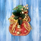 Ёлочная игрушка «Зимнее волшебство. Новогодний стиль» пластик, бант прозрачный, 16×12 см, золото - Фото 5