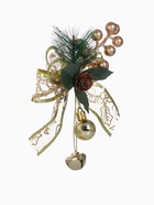 Ёлочная игрушка «Зимнее волшебство. Новогодний стиль» пластик, бант прозрачный, 16×12 см, золото - Фото 7