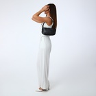 Сумка женская багет на молнии, 27×5×13 см, однотонная, чёрная - Фото 8