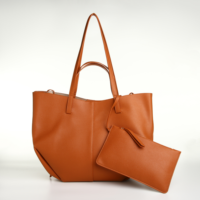 Сумка женская на магните, цвет рыжий - Фото 1