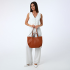 Сумка женская на магните, цвет рыжий - Фото 12