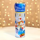 Подарочная новогодняя коробка - тубус «Синие шары», 99×340 мм - Фото 2