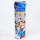 Подарочная новогодняя коробка - тубус «Синие шары», 99×340 мм - Фото 3