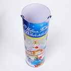 Подарочная новогодняя коробка - тубус «Синие шары», 99×340 мм - Фото 6