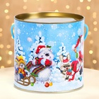 Подарочная новогодняя коробка - тубус «Игра в снежки» 120×120 мм - Фото 2