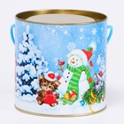 Подарочная новогодняя коробка - тубус «Игра в снежки» 120×120 мм - Фото 4