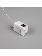 Гирлянда «Нить» 2 м роса с насадками «Сердечки», IP20, 2 м, нить серебристая, 20 LED, 4.6 В, батарейки AG13×3 (в комплекте), 3 режима, свечение тёплое белое - фото 54781665