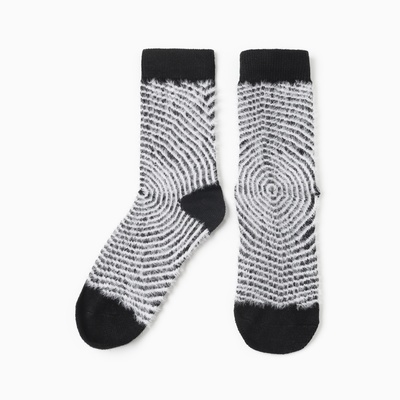 Носки женские махровые MINAKU, чёрные, размер 36-41