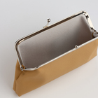 Косметичка на фермуаре, маленькая, однотонная, бежевая - Фото 2