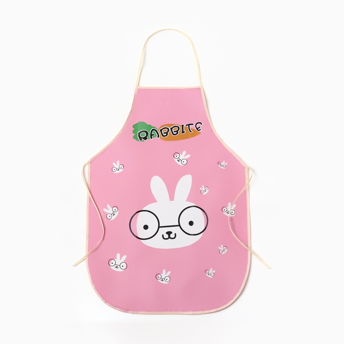 Фартук детский для творчества «Экономь и Я. Кролик», 44×59 см, розовый - Фото 1