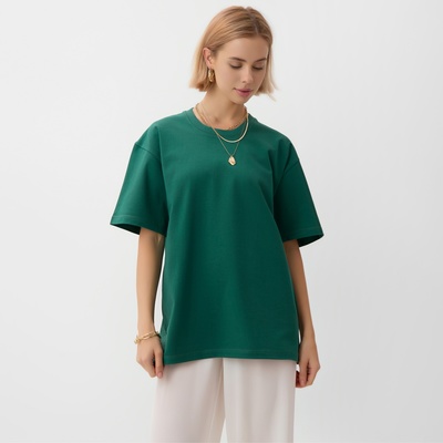 Футболка женская MINAKU, зелёная, размер 46-48