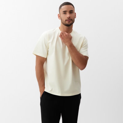 Футболка мужская MINAKU, размер 46-48, цвет молочный