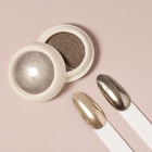 Втирка для ногтей, с аппликатором, зеркальное золото - Фото 3