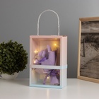 Фигурка светящаяся RISALUX «Букет роз», LED-ночник, 3×AG10, розовый, 7.5×15.5×23 см - Фото 1