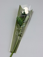 Пакет конус для цветов, «Любовь с первого взгляда», 12.5+4×45 см, зелёный - Фото 2