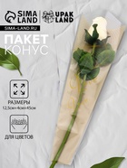 Пакет конус для цветов, «Любовь с первого взгляда», 12.5+4×45 см, кофе с молоком - Фото 1