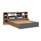 Спальный гарнитур «Бася», комплект 6 предметов, цвет графит/дуб крафт - Фото 2