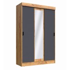 Спальный гарнитур «Бася», комплект 6 предметов, цвет графит/дуб крафт - Фото 3