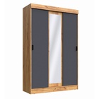 Спальный гарнитур «Бася», комплект 6 предметов, цвет графит/дуб крафт - Фото 3