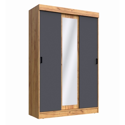 Спальный гарнитур «Бася», комплект 6 предметов, цвет графит/дуб крафт