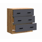 Спальный гарнитур «Бася», комплект 6 предметов, цвет графит/дуб крафт - Фото 5