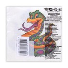 Новогодние салфетки бумажные Гармония цвета «Весёлая змея» 1 слой, 24х24 см, 100 шт - Фото 3