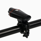 Фонарь велосипедный передний аккумуляторный, водонепроницаемый, 1 диод, 4 режима, красный - Фото 3