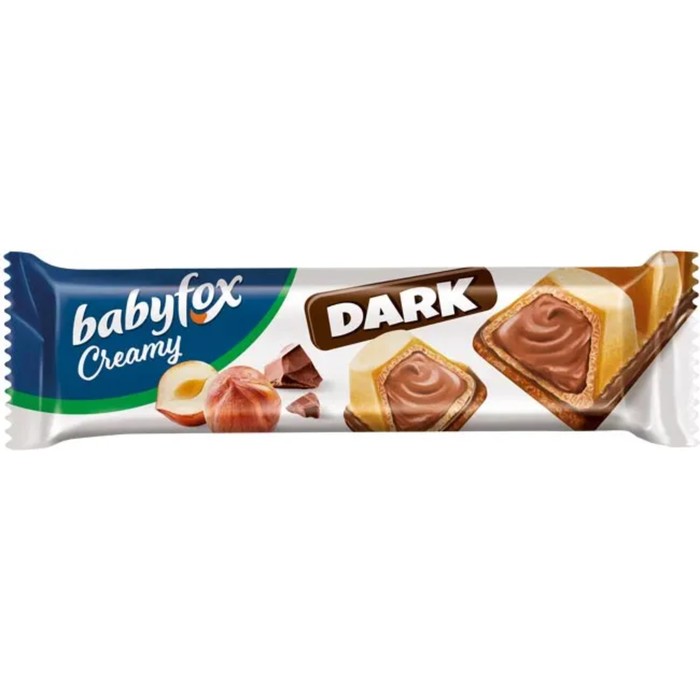 

Вафельный батончик "Baby Fox Creamy Dark" с ореховой начинкой, 23 г