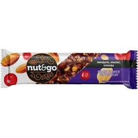 Батончик «Nut&Go», миндаль, арахис и клюква, 50 г (комплект 4 шт)