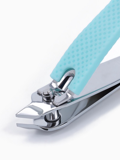 Кусачки книпсер, набор, 2 предмета, в футляре, бирюзовые, серебристые