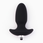 Анальная вибровтулка с вибропулей, 7.5×3.5 см, софт-силикон, черный - Фото 1