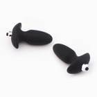 Анальная вибровтулка с вибропулей, 7.5×3.5 см, софт-силикон, черный - Фото 5