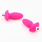 Анальная вибровтулка с вибропулей, 7.5×3.5 см, софт-силикон, розовый - Фото 5
