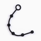 Анальные шарики, софт-силикон, черный, 15×250 мм - Фото 1