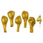 Свеча для торта, цифра 4 + воздушные шары, 5 шт., золото - Фото 3