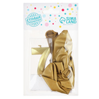 Свеча для торта, цифра 7 + воздушные шары, 5 шт., золото - Фото 4