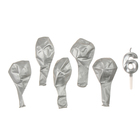 Свеча для торта, цифра 6 + воздушные шары, 5 шт., серебро - Фото 3