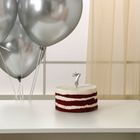Свеча для торта, цифра 7 + воздушные шары, 5 шт., серебро - Фото 2