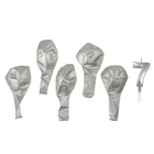 Свеча для торта, цифра 7 + воздушные шары, 5 шт., серебро - Фото 3