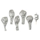 Свеча для торта, цифра 9 + воздушные шары, 5 шт., серебро - Фото 3