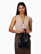 Сумка женская на винтовом замке TEXTURA, средний размер, цвет чёрный - фото 809233454 Сумка женская на винтовом замке TEXTURA, средний размер, цвет чёрный - фото 809233454